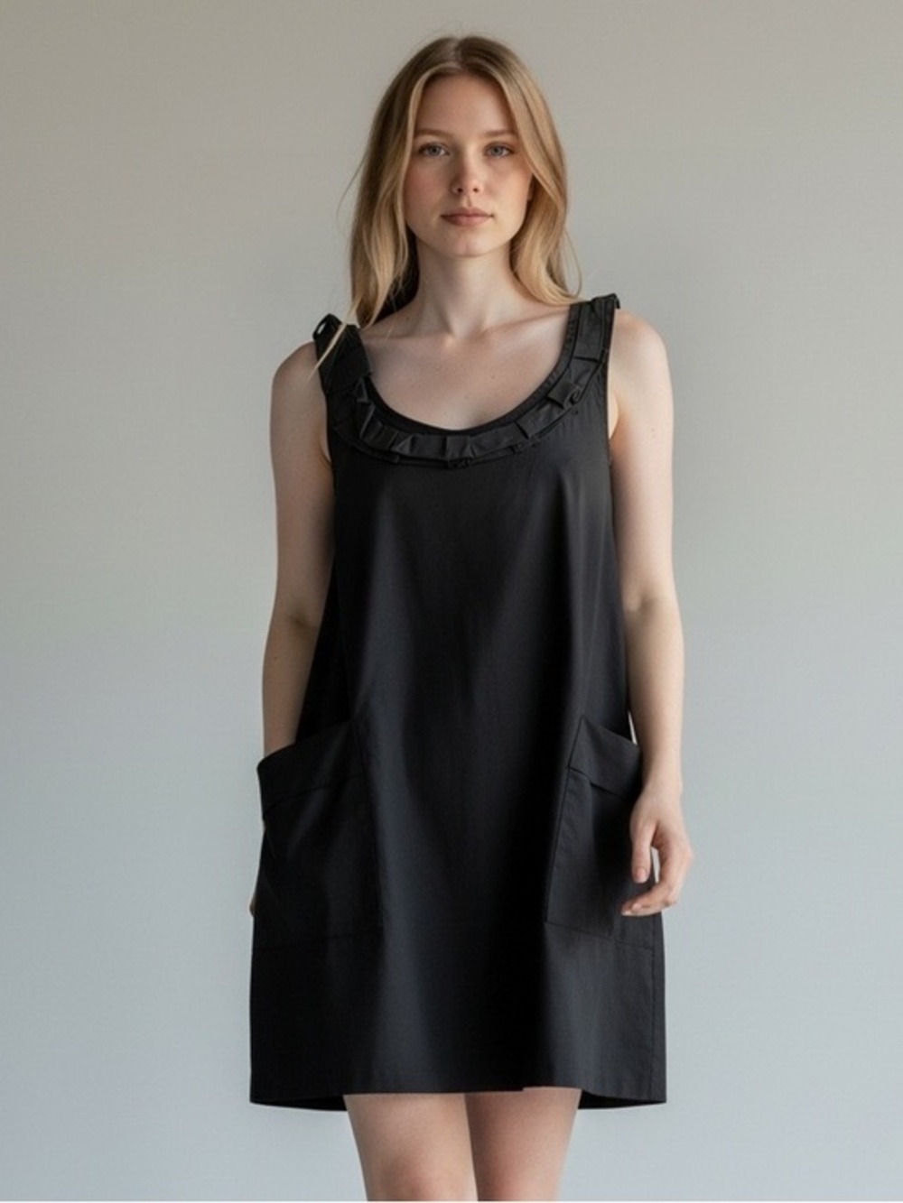Ann Taylor Petite Black Sleeveless Dress Size 12P